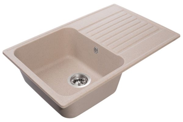 Mounted sink with wing Bolero RF0574BE 48x74x20 cm