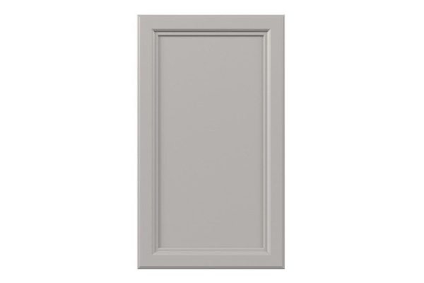 Facade of Gloria corner wall cabinet 36.3x71.6 cm, color gray silk