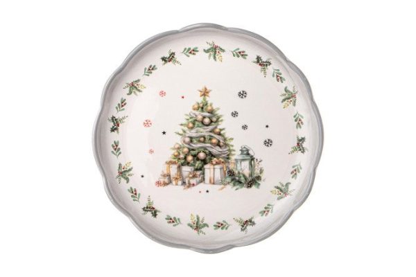 Dinner plate Happy New Year! Ceramics, 24.5 cm