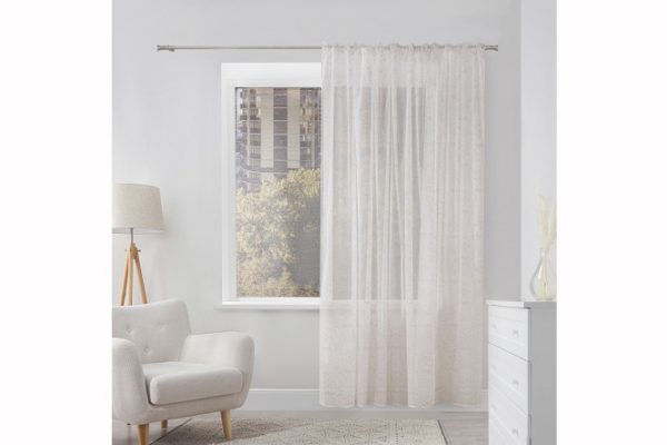 Tulle ESTUDI BLANCO Allegra 300x260 cm, 1 piece, white, brown