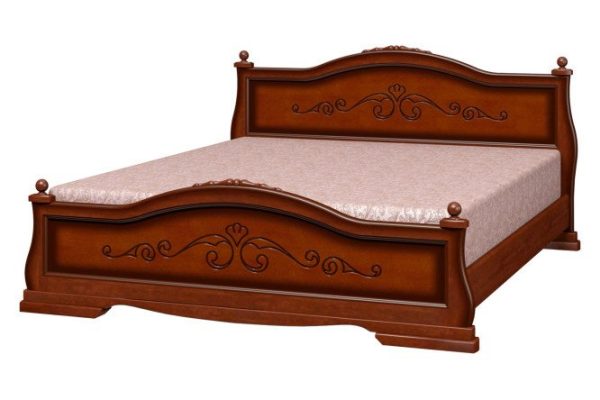 Bed without lifting mechanism Karina 1 color walnut 140x200 cm