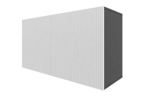 Cabinet Oscar Amelie 120x64 with doors, anthracite / talc wave