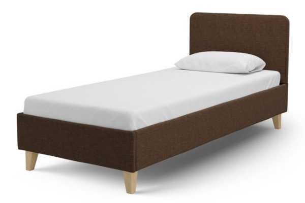 Bed without lifting mechanism Scandi color brown