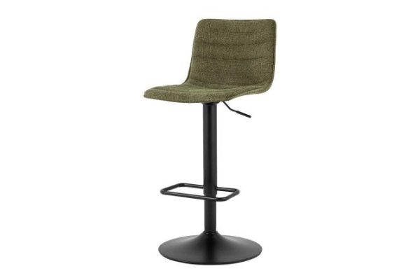 Bar stool Tyler 45x85.5x49.5 cm, upholstery green, legs black