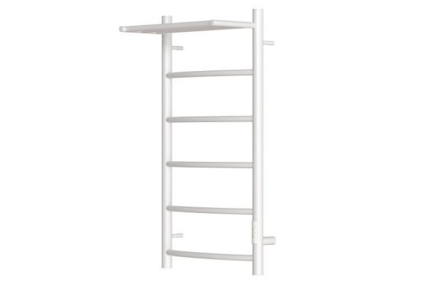 Electric heated towel rail POINT Athena P5 with shelf, white PN04848PW 43.2x80x25.1 cm