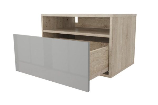 Cabinet with shelf and drawer Oscar Amika 60x40 with door closer, Sonoma oak