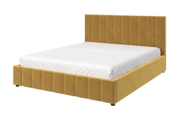 Bed Nelson Standard Vertical color mustard (12) 160x200 cm