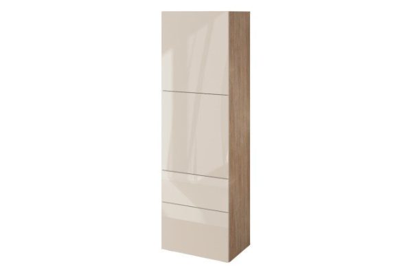 Wardrobe Oscar Amika 192x60 2 doors and 2 drawers, sonoma oak / cashmere gloss