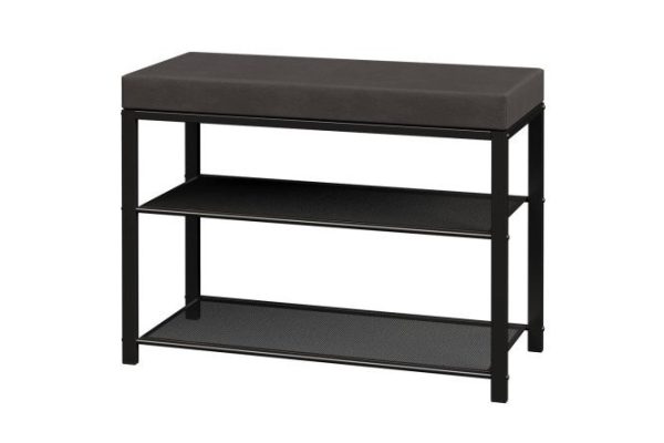 Banquette Toronto upholstery color gray, legs black