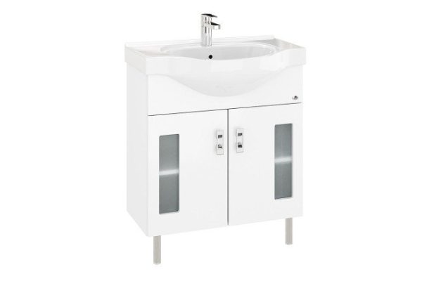 Floor stand ONIKA Crystal 107024 67 cm, frame color white, facade white