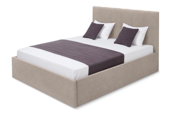 Bed with lifting mechanism Lorena color beige 160x200 cm