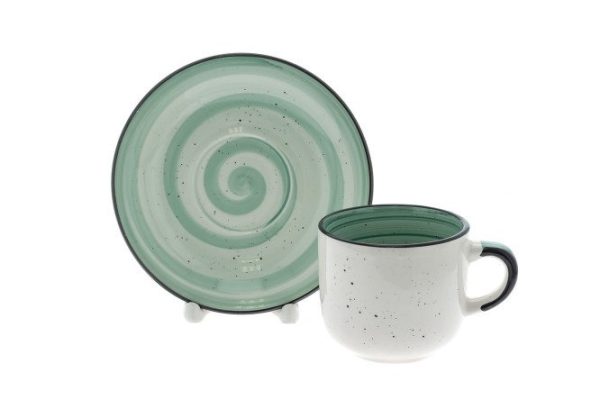 Tea pair Elrington Airbrush Pistachio Breeze 260 ml, Ceramic