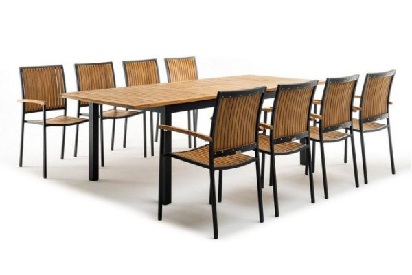 Dining set for garden and cottage London for 8 persons