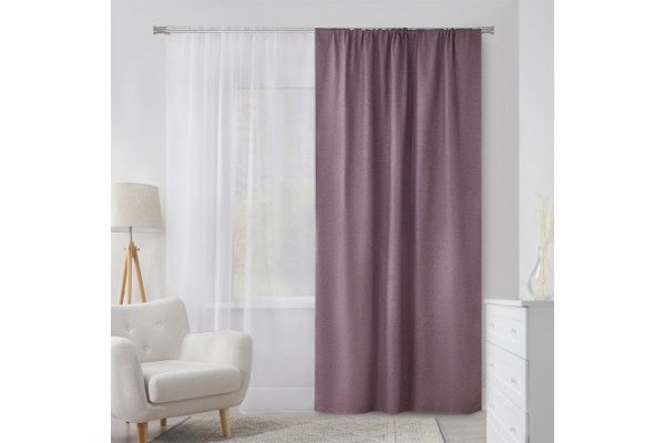 Ribbon curtain MICASA Vanda 150x280 cm, 1 piece, pink
