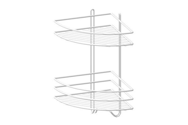 Corner shelf 2-tier P0002003 wall-mounted 20x35x20 cm
