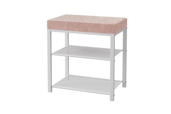 Banquette Toronto upholstery color beige, legs white