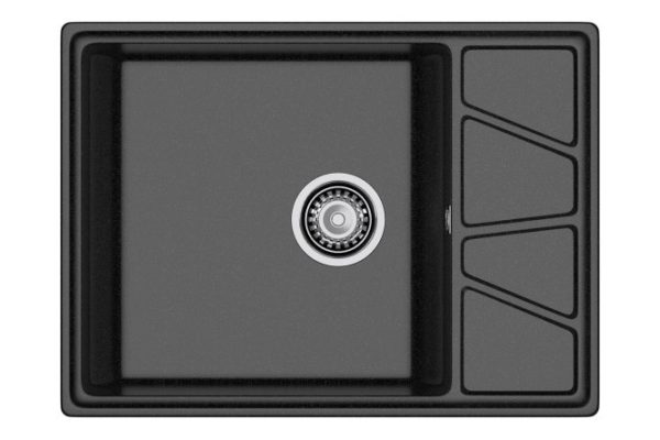 Inset sink with wing GRANFEST Vertex GF-V-680L 68x50x20 cm