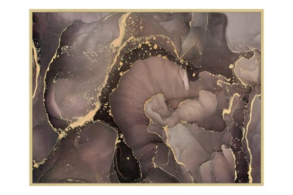 Reproduction in frame Brown abstraction 81x61 cm