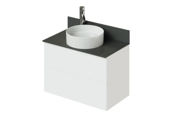 Hanging cabinet Uno 79.6 cm, frame color white, facade white