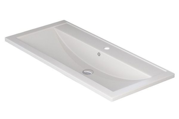 Bathroom sink Foster Quartz 291030044 Semi-built-in, 100x17.5x45.5 cm