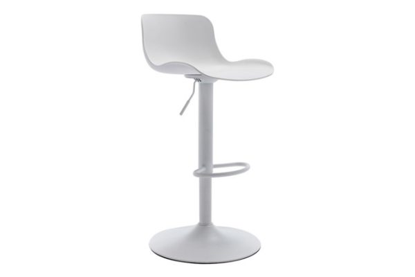 Dame bar stool 43x82x45 cm, white seat, white legs