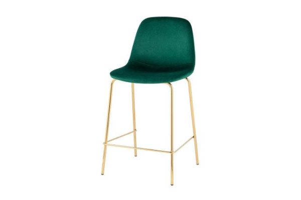 o00l2tkwiamo8q5j6m8mopcxyp5y8gb0.jpg Half-bar chair Valencia 42x91.5x46 cm, green upholstery, gold legs