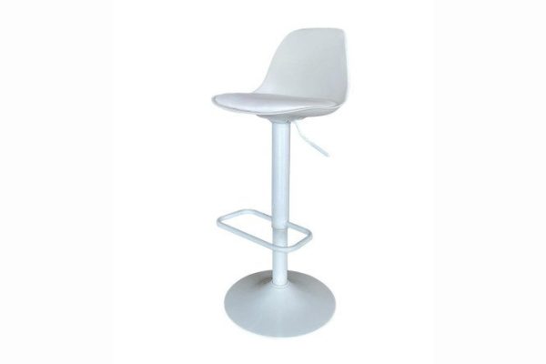 Bar stool Spoon 38x83x40 cm, white upholstery, white seats