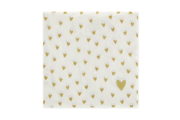 Three-layer napkins Hall Golden heart 20 pcs.