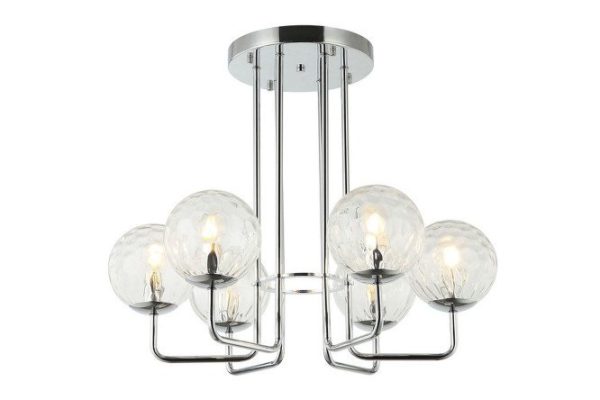 Ceiling chandelier STILFORT Steely 16 sq.m., 64x53x64 cm, E14