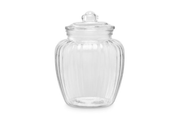 Storage jar with lid BERKRAFT Tornata 15x21x15 cm, 1720 ml
