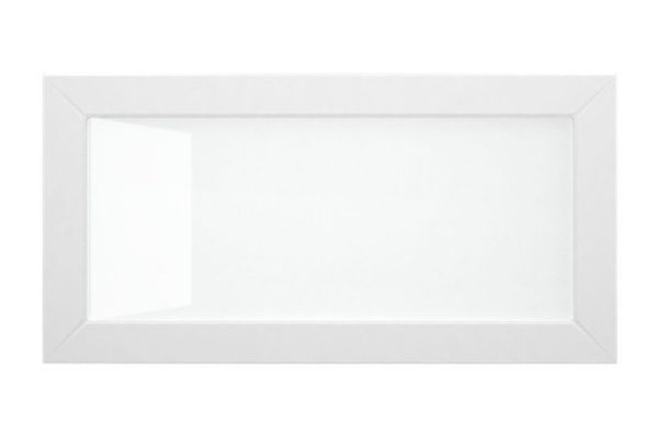 Estelle cabinet front with horizontal opening with glass 79.6x35.6 cm, island silk color