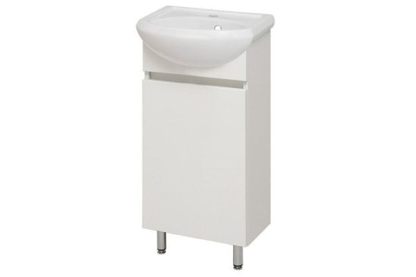 Floor stand RUNO Lada 00-00001194 38.6 cm, frame color white, facade white