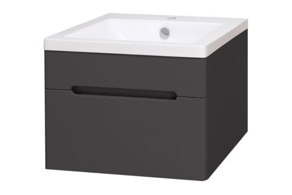 Hanging cabinet RUNO Parma 60 00-00001428 1 drawer 58.2 cm, frame color graphite, facade graphite