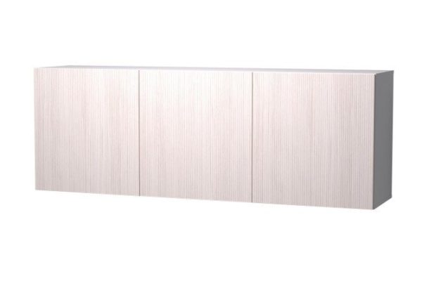 Cabinet 3 doors Oscar Grevy 180x64 cm, white/Cadena light
