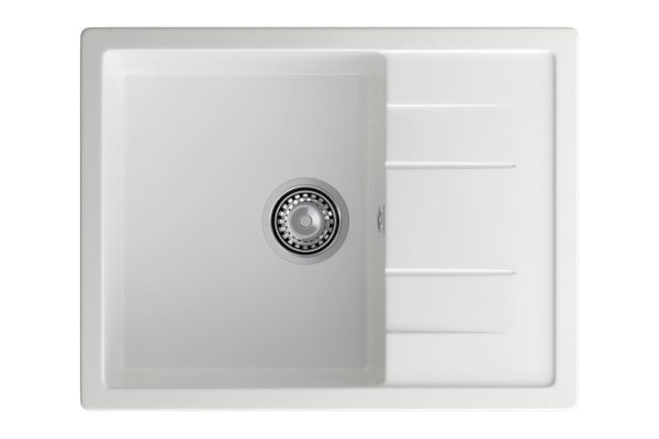 Inset sink with drainer GRANFEST Quadro GF-Q-650L 65x50x20 cm