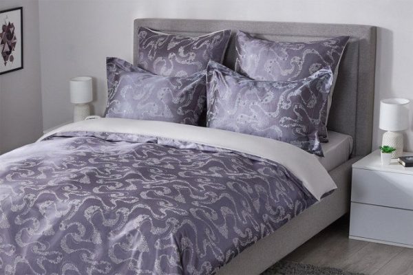 Bed linen set ESTUDI BLANCO Carolla Satin jacquard 175x215 cm, 2 bedrooms