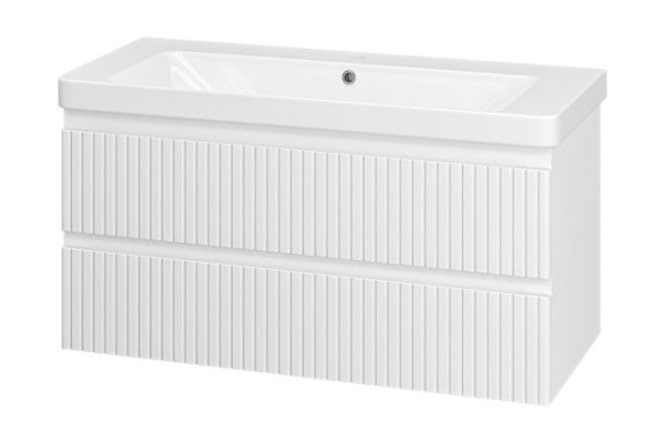 Hanging cabinet Victory 105 VIC-09105-0102Ya with 2 drawers 105 cm, frame color white, facade white