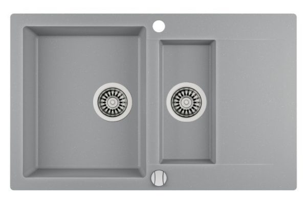Teka Clivo 60 B-TQ Alugraumetallic undermount sink with drainer 80x49.5x19 cm