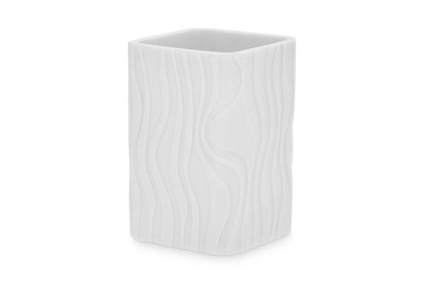 Glass for toothbrushes EVIO Fiore 7.2x10.6x7.2 cm, Polyresin