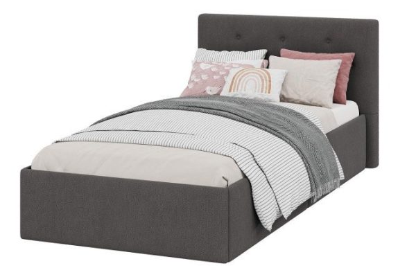 Bed with lifting mechanism Taylor 90x190 cm color gray
