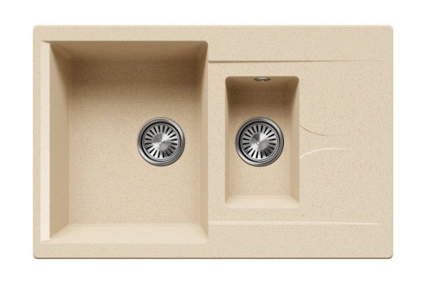 Inset sink with wing Brig-770 77x50x20 cm
