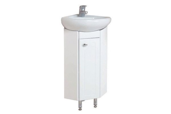 Floor corner cabinet ONIKA Malyutka 103301 41 cm, frame color white, facade white