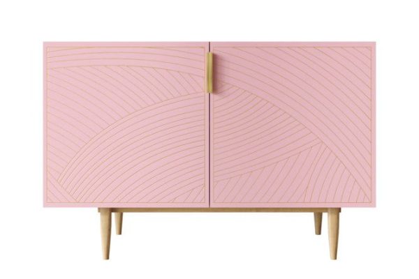 Line chest of drawers with 2 doors