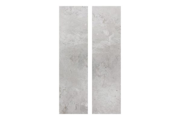 Set of City facades for a wall-mounted corner L-shaped cabinet, height 25.4x95.6 cm, light concrete color