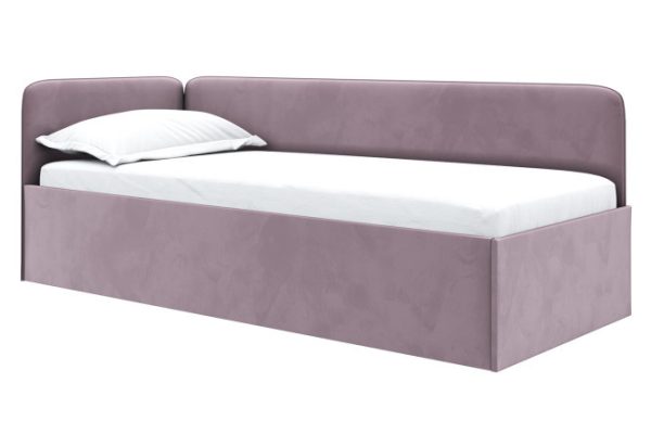 Corner bed Jackie 90x200 cm color pink