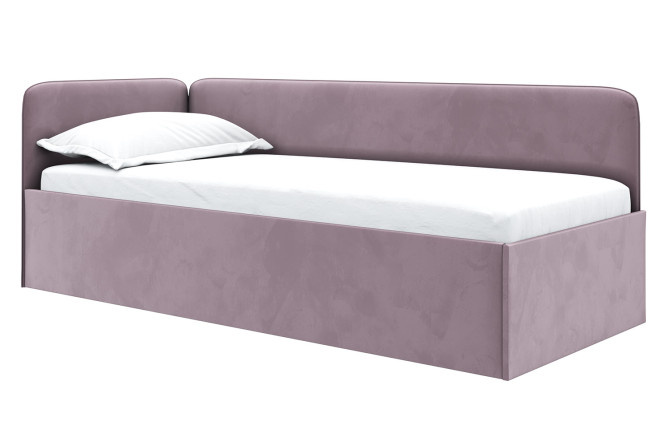 Corner bed Jackie 90x200 cm color pink