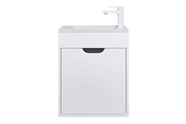 Wall-mounted sink cabinet Modul 2930205359 50 cm, frame color white, front white, graphite