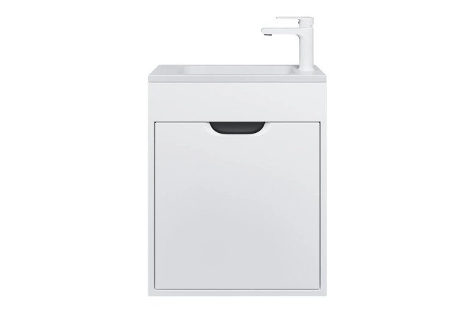 Wall-mounted sink cabinet Modul 2930205359 50 cm, frame color white, front white, graphite