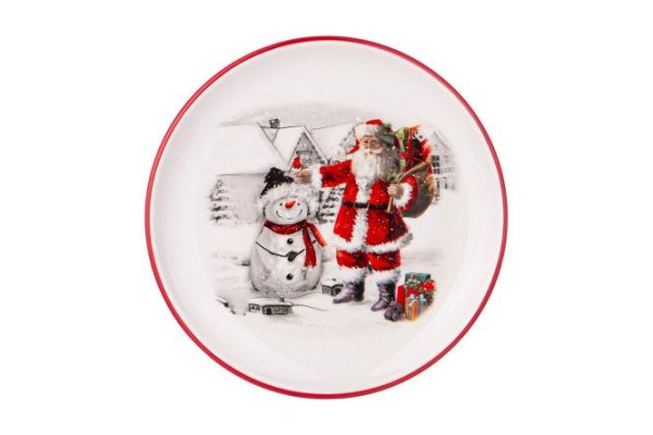 Snack plate Happy New Year! Ceramics, 21 cm