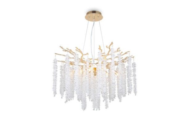Hanging lamp FREYA Crystal Mineral 28 sq.m., 60x170x60 cm, G9